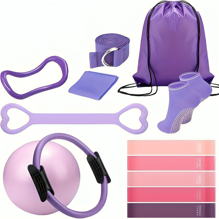 13-Piece Pilates Kit – Full Body Resistance Band Workout for Home