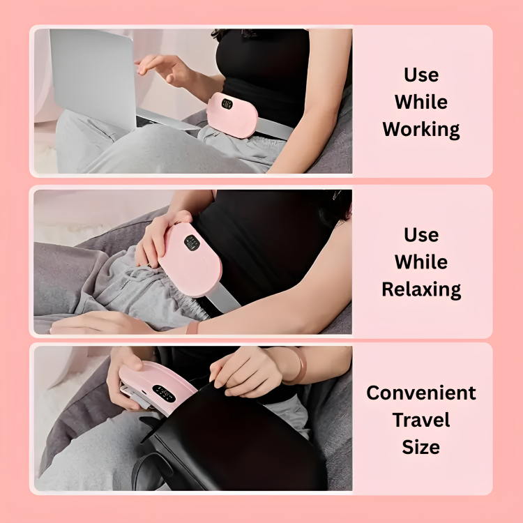 Heating Pad for Cramps – Cordless Period Pain Relief Belt (USB)