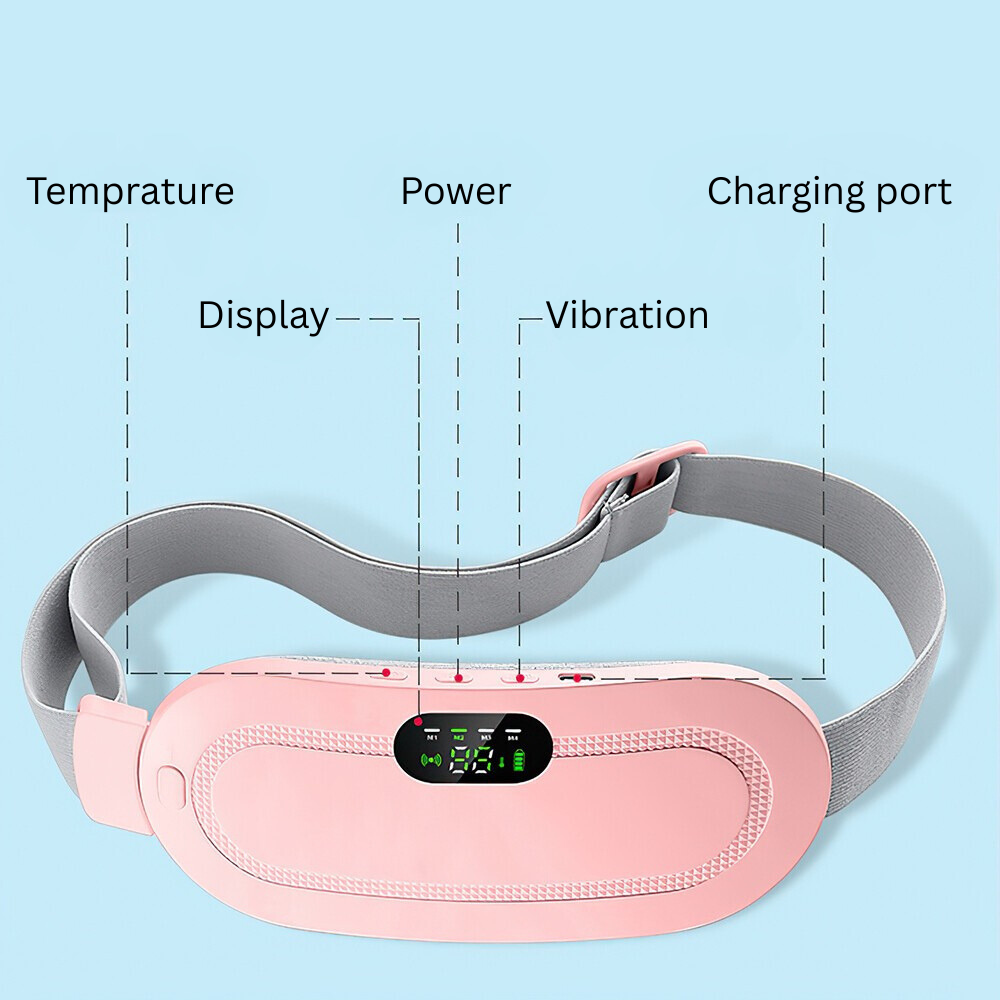 Heating Pad for Cramps – Cordless Period Pain Relief Belt (USB)